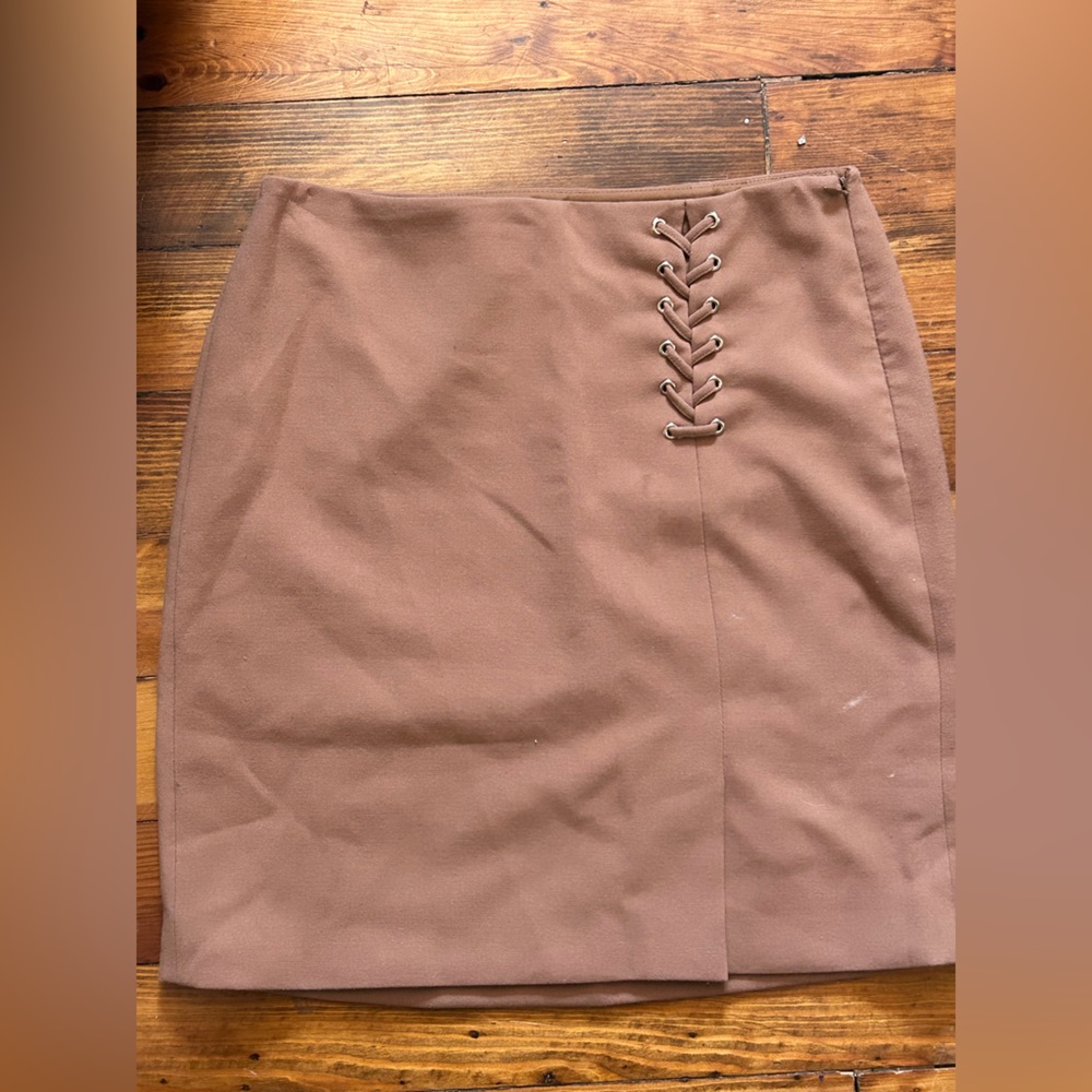 brown tight skirt